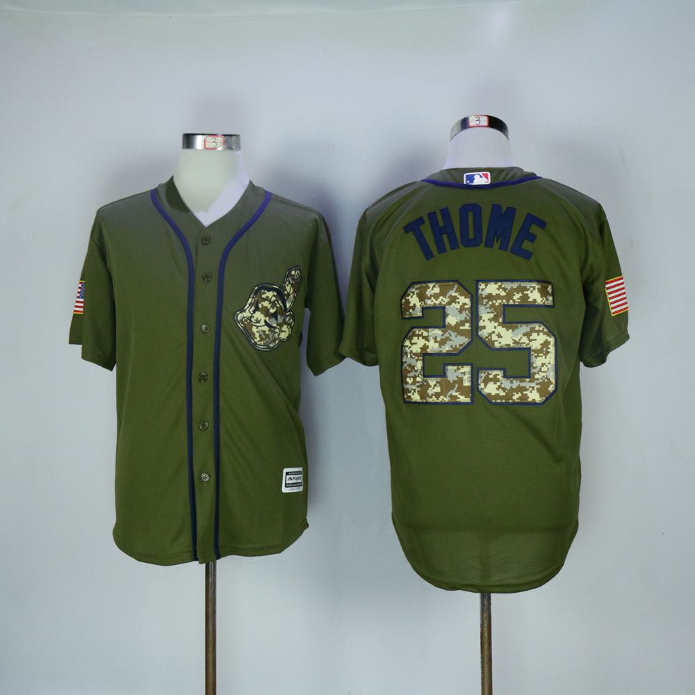 Men Cleveland Indians #25 Thome Green MLB Jerseys->cleveland indians->MLB Jersey